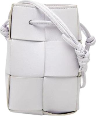 Bottega Veneta Pre-owned Cassette Bucket Bag - Dames - Vintage Tas - Wit - ONE Size - Leer - Vintage