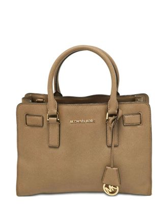 Michael Kors pre-owned leather handbag - women - Leather/Fabric - One Size - Neutrals