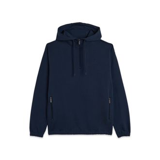 Freddy Felpa con mezza zip e cappuccio regolabile
