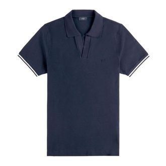 Fay Polo Shirts, male, Blue, Size: XL Slim-fit Polo Shirt