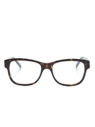 Saint Laurent Eyewear SLM132 wayfarer-frame glasses - unisex - Acetate - 55 - Brown