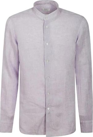 Borriello 16035 Linen Shirt - Heren - Casual Overhemden - Paars - 2XL - Linnen - Overhemden