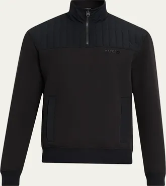 Mackage Mens Corey Hybrid Down Quarter-Zip Sweater