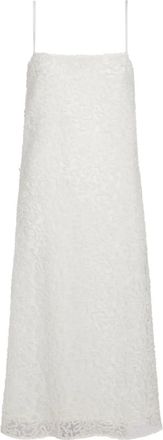 Proenza Schouler Virginie embroidery-detail midi dress - White