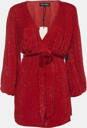 Retrof&ecirc;te Red Sequin Gabrielle Mini Dress