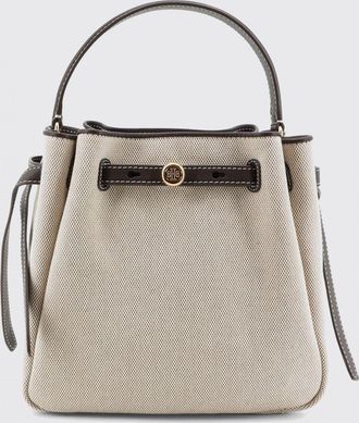 Tory Burch Borsa Romy in canvas di cotone e pelle