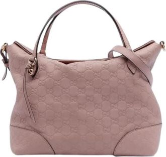 Gucci Pre-owned Handbags, female, Pink, Size: ONE SIZE Pre-owned Leather Handbag