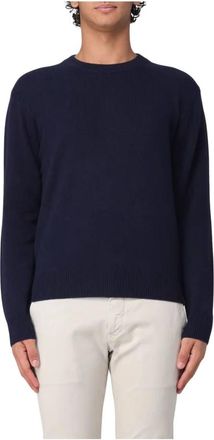 Jacob Cohen Girocollo Cashmere Trui - Heren - Ronde hals truien - Blauw - 2XL - Wol - Truien & Vesten