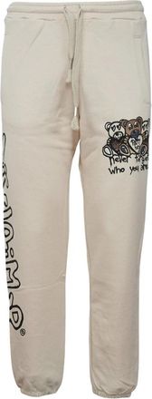 Disclaimer Trainingsbroeken - Heren - Sweatpants - Beige - L - Katoen - Broeken
