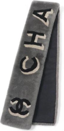 Chanel Pre-owned Cashmere Sjaal - Dames - Vintage Accessoires - Grijs - ONE Size - Kasjmier - Vintage