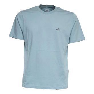 C.P. Company T-Shirts, male, Blue, Size: M Logo-detail T-shirt