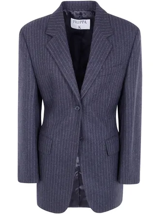 Filippa K Jacket Flannel Blazer Hourglass Pinstripe