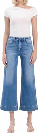 Flying Monkey High Rise Crop Wide Leg Jeans In Onsite