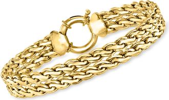 Ross-Simons 18kt Yellow Gold Cestina-Link Bracelet