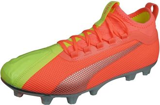 Puma ONE 20.2 OSG Mens Leather Football Boots Hard Ground-Yellow-7.5