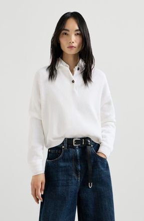 Brunello Cucinelli Polo-style sweater in Panama at Nordstrom, Size Xx-Small Eu