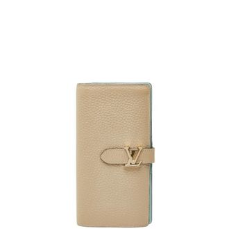 Louis Vuitton Beige Leather Long Wallet (Bi-Fold) (Pre-Owned)