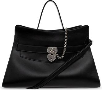 Alexander McQueen Locke Leren Tas - Dames - Handtassen - Zwart - ONE Size - Leer - Tassen