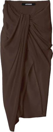 Jacquemus Midi Skirts, female, Brown, Size: S The Par&eacute;o Skirt