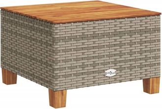 vidaXL Mesa De Jard&iacute;n Rat&aacute;n Sint&eacute;tico Madera Acacia Gris 55x55x36 Cm Vidaxl