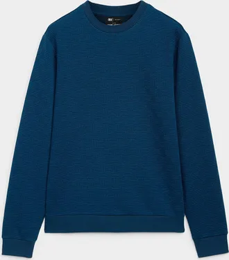Le 31 Mens Embossed geo sweatshirt