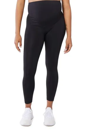 Ingrid & Isabel Performance 7/8 Maternity Leggings in Black at Nordstrom, Size Small