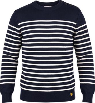 Armor Lux Pull marin Mol&egrave;ne H&eacute;ritage - Heren - Ronde hals truien - Blauw - 2XL - Wol - Truien & Vesten