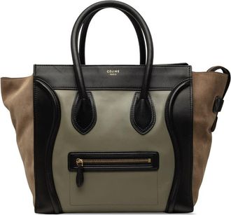 Celine Pre-owned Celine Mini Tricolor Calfskin and Suede Luggage Tote Ladies B0PGFBJ5OT3PVVT1