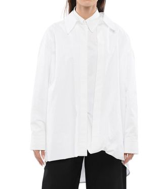 Jil Sander White Oversized Solid Shirt
