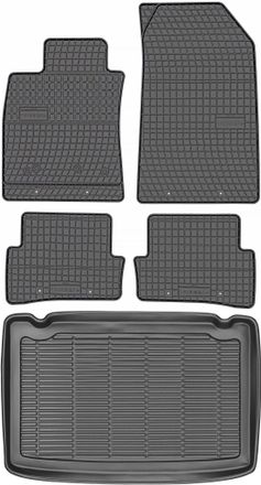 OEM Juego De Alfombrillas De Goma Para Coche Y Maletero Para Renault Clio Iii Hatchback (2005-2012)