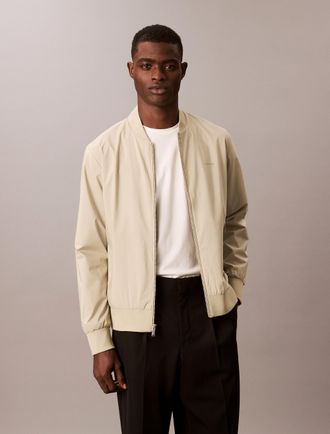 Calvin Klein Bomberjacke CALVIN KLEIN MATTE BOMBER, Herren, Gr. XL, grau (moss gray), Web, Obermaterial: 100% Polyester, unifarben, normal h&uuml;ftlang, Rundhals, eing