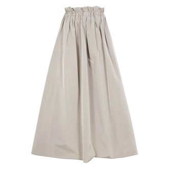 Herno Maxi Skirts, female, Gray, Size: M New Techno Taffeta Skirt