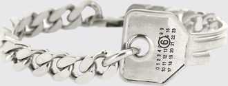 Maison Margiela Bracciale a catena in ottone con finitura color argento