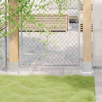 Berkfield Home Post Bases Square 12 pcs Silver 121x121 mm Galvanised Steel