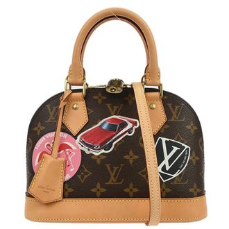 Louis Vuitton Alma Limited Edition World Tour Monogram Canvas Brown Canvas Handbag (Pre-Owned)