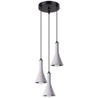 Wonderlamp L&aacute;mpara Colgante Alna 3 Luces, Cemento