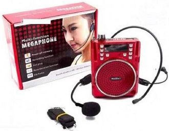 Trade Shop Trade Shop - Migaphone K150 Multifunci&oacute;n Con Meg&aacute;fono Radio Usb Auriculares Auriculares Micr&oacute;fono