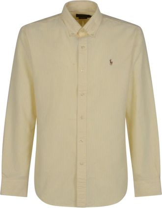 Polo Ralph Lauren Casual Shirts, male, Yellow, Size: M Long Sleeve Sport Shirt