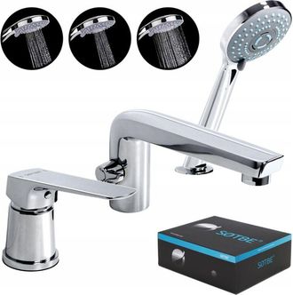 OEM Grifo De Ba&ntilde;era De 3 Orificios Con Mango De Ducha - Instalaci&oacute;n En El Borde De La Ba&ntilde;era Sotbe