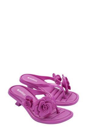 Melissa Petals Kitten Heel Flip Flop in Lilac at Nordstrom, Size 10
