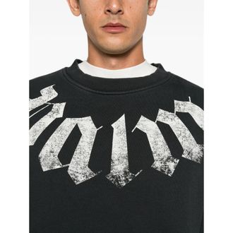 Palm Angels Logo-Print Sweatshirt - Black