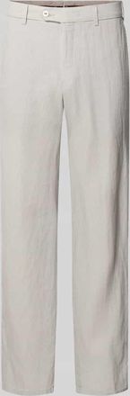 MMX Straight Fit Leinenhose aus reinen Leinen Modell Lynx in Hellgrau, Gr&ouml;&szlig;e 31/32