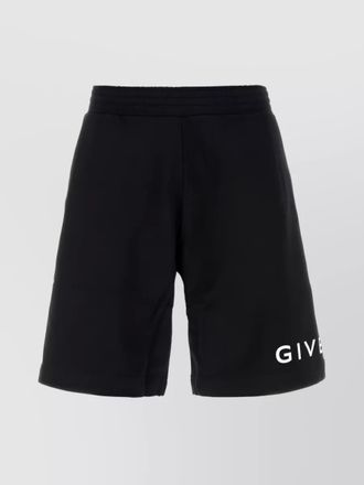 Givenchy cotton logo print knee-length bermuda shorts