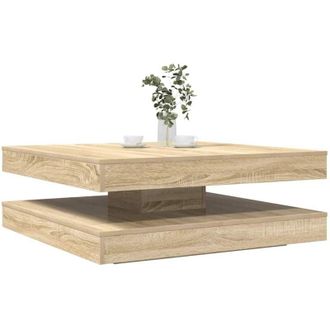 vidaXL Vidaxl - Tavolino da Caff&egrave; Girevole a 360 Gradi Sonoma 90x90x34,5 cm