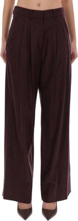 Pantaloni Torino Wide Broeken - Dames - Wijde Broeken - Rood - XS - Wol - Broeken