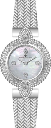 Christian Van Sant Womens White Round 23mm