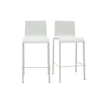 Miliboo Miliboo - Taburetes De Bar Modenros Apilables Blancos A65 Cm (lote De 2) Kupa