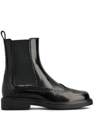 Tod's Stivali Chelsea con dettaglio brogue - Nero