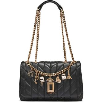 Karl Lagerfeld Lafayette Shoulder in Black/gold at Nordstrom