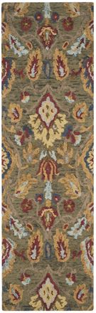Safavieh Alfombra lana verde / multicolore 69 x 305 cm